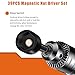 FTIHTRY 39Pcs Magnetic Nut Driver Set for Impact Drill, Metric & SAE Magnetic Impact Drill Driver Bit, 1/4