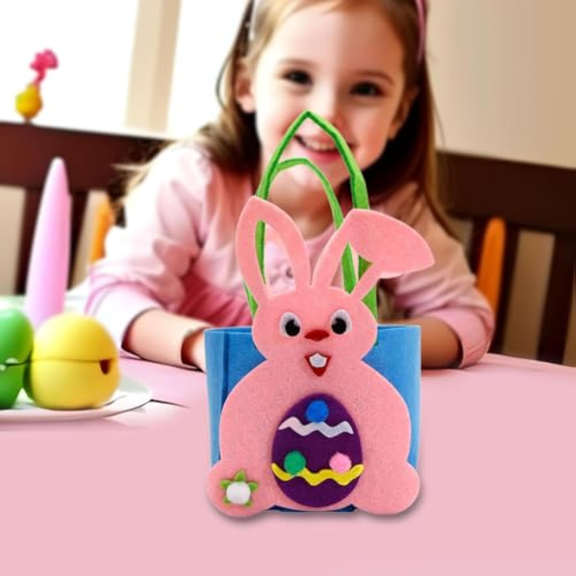 Easter Bag Durable with Handle Storage Bag Trick or Treat Bag Easter Handbag Style A
