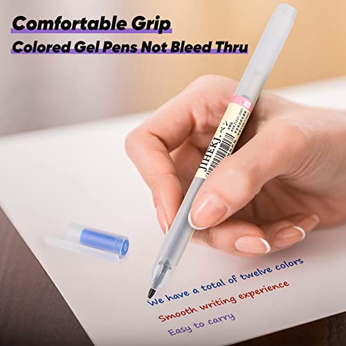 Colorful Pens Gel Pens Colored Pens Gel Ink Pen Ballpoint Pen For Bullet Journaling Note Taking Writing Drawing Coloring Japanese Stationery Korea Fine Point Pen Office School Supplies Cute Color Pens #TOP1