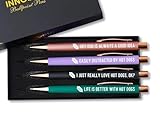 InnoBeta Hot Dog Gifts, A Gift Idea for Hot Dog Lovers on Christmas, Birthday, Ballpoint Pen Set of 4