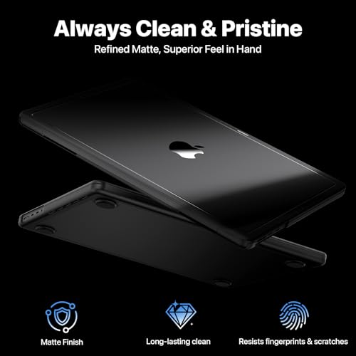 Image of Soonjet CrackGuard for MacBook Pro 14 inch Case M5 M4 M3 M2 M1 2026-2021 | Anti Crack Upgrade, Fingerprint Scratch Resistant, Protective Hard Shell Laptop Cover, Thin & Light, Matte Space Black Clear