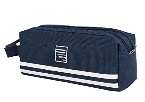 Preisvergleich Produktbild Federmäppchen / Federmäppchen, multifunktional, Doppelschicht, hohe Kapazität, geeignet für Schreibwaren 21 x 8,5 x 9 Marineblau