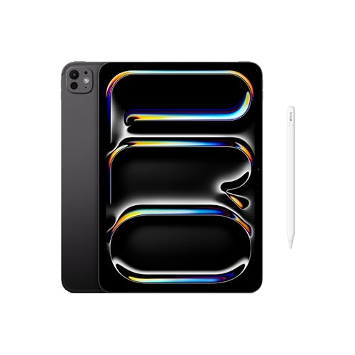 Image of Apple iPad Pro 11-inch (M5): Ultra Retina XDR Display - Nano-Texture Glass, 2TB, LiDAR Scanner, Wi-Fi 7 with N1 + 5G Cellular with C1X chip, Face ID - Space Black with Apple Pencil (USB-C)