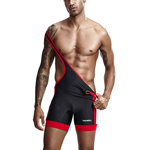 Men’s Wrestling Singlets, Athletic Men\'s Wrestling Singlet Leotard Bodysuit Tanktop Uniform - Thumbnail 7