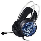 PC Gaming Headset with 2 Surround Sound Stereo Speakers, Mic and Vibration for Enhanced Experience | PS4 and Xbox Compatible Over Ear Noise Cancelling Gaming Headphones with Long Enough Wire.