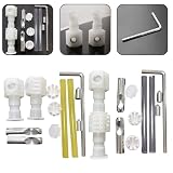 FACAIIO Kit di fissaggio WC per WC a parete, per set di ancoraggio in acciaio inossidabile e plastica con tubo da 160 mm, hardware di montaggio sicuro per installazione a parete e WC sospeso