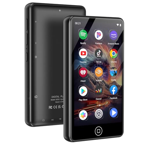 144GB MP3 Player with Bluetooth and WiFi, Android Spotify Music Player for Pandora, Amazon Music, Audible. 4.02" Touchscreen, Speaker, Supports Play Store,Up to 1TB