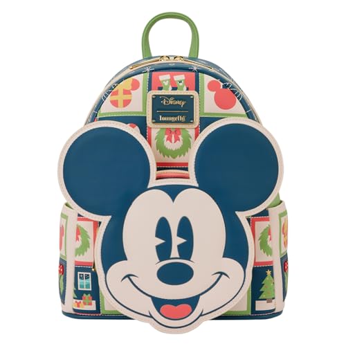 Loungefly Disney Mickey and Minnie Holiday Mini Backpack