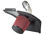 Cold Air Intake Airflow Inductions Kit System with Heat Shield Kit + Filter Combo Red Compatible For 15-20 WRX STI 2.5L Turbo
