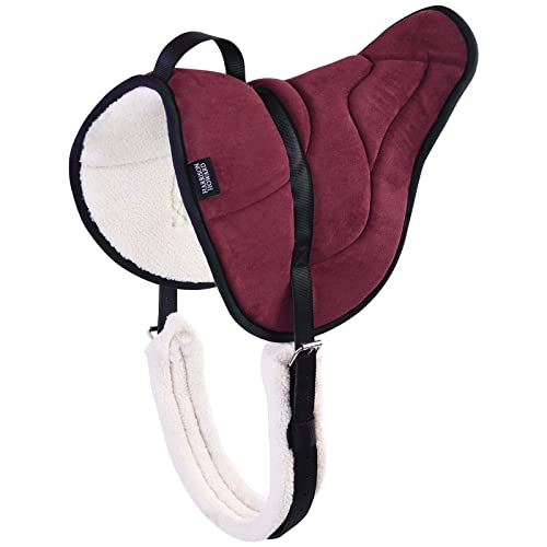 Image of Harrison Howard Equestrian Saddle Pad Horse Riding Pad Bareback Pad with Girth
