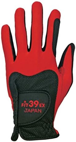 Fit39 EX Golf Glove (Large, Black/Red)