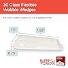 Wobble Wedges Flexible Plastic Shims - Leveling Shims for Home Improvement, Furniture Levelers, Table, and Toilet for Leveling - Made in USA Plastic Wedges Shim for Appliances (Clear, 30-Pack)