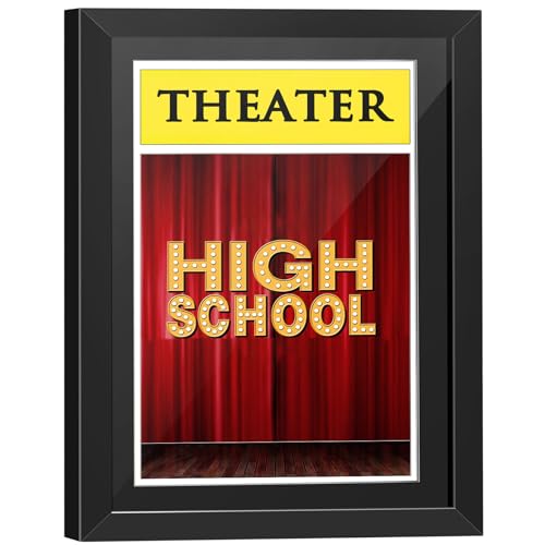 tutata Theater Program Display Frame Hold 5.5x8.5 Media Brochure Display Frame Wall or Tabletop Display Black