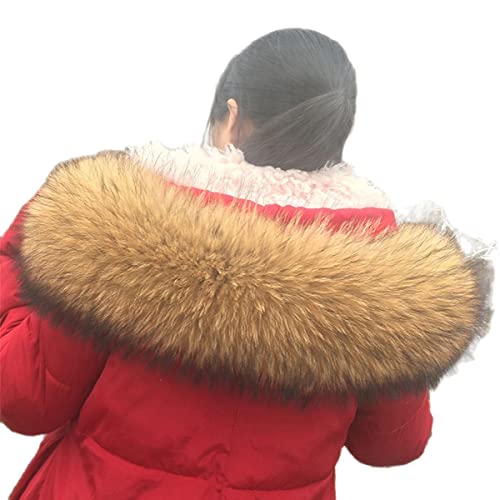 Real Pelts Collar Neck Warmer Scarf Raccoon Hair Collars Neck Wraps Hood Unisex