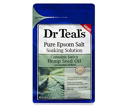 Dr Teal's Pure Epsom Salt Soaking Solution Hemp Seed Oil 3 LBS (1.36 Kg) Bundle with Dr Teal's Foaming Bath with Pure… - Image 7