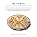 Body Brush with Natural Bristles - Body Brush for Dry Skin, Body Scrub Brush, and Foot Massage Brush - Long Handle, Wooden Handle, Bath Brush for Men and Women