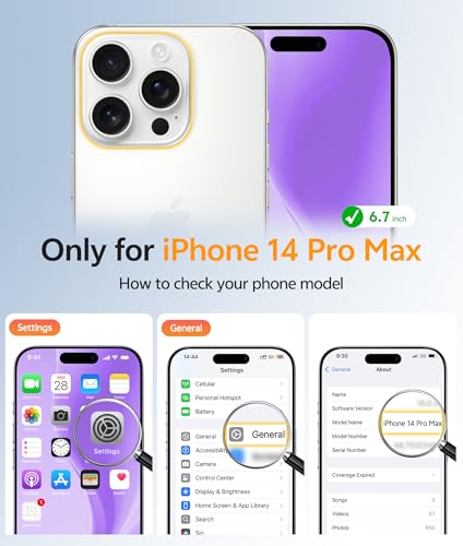 Image of FNTCASE for iPhone 14 Pro Max Case: [Compatible with Magsafe] [Screen Protector] Anti Yellowing Transparent Clear Magnetic Phone Cover - Military Grade Shockproof Drop Proof Protective Cases - Clear