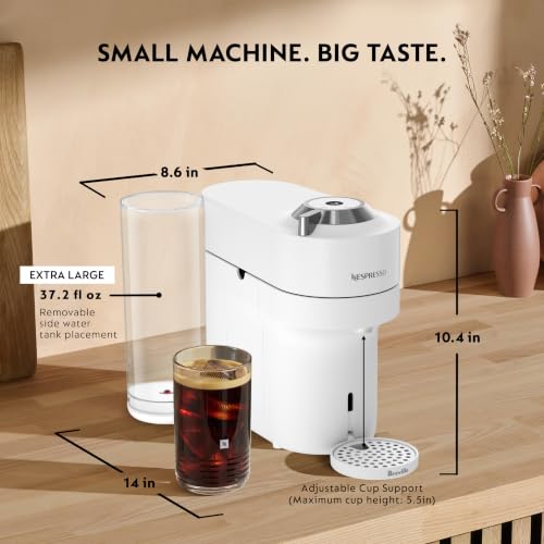 Nespresso Vertuo Pop+ Deluxe Coffee & Espresso Maker by Breville, White - image 5
