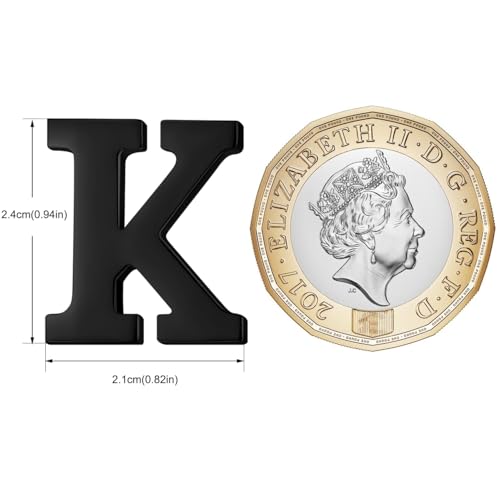 Image of HONEY BEAR Initial Alphabet Letter Lapel Pins Collar Badge Brooches for Mens /Womens Shirt Dress Decoration Black