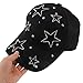 FRCOLOR Baseball Cap for Men and Women Rhinestone Five-Point Star Denim Sun Protection Hat Casual Outdoor Summer Fashion