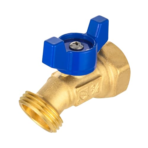 EFIELD 1/4-Turn Outdoor Spigot, Sillcock Hose Bibb Valve 3/4' Female NPT Inlet ×3/4' Male GHT Threaded Garden Hose Outlet/Connector,(SILLCOCK042)