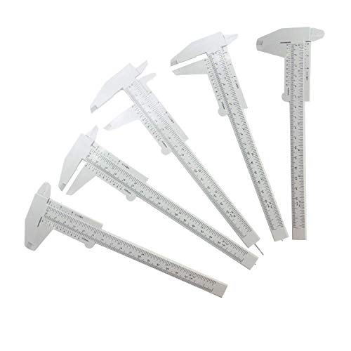 TamBee Plastic Vernier Caliper 150mm Mini Caliper Measuring Tool 6Inch 5PCS