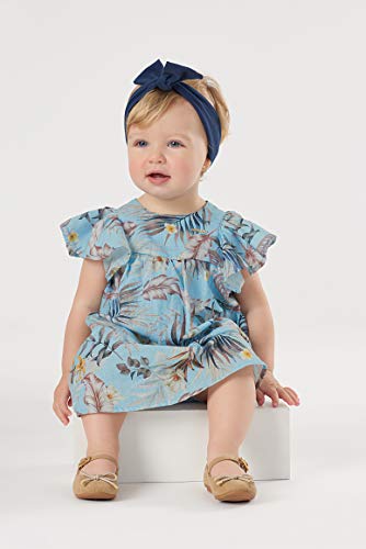 Vestido Infantil em Tecido e Body, Up baby, Meninas, Azul, G