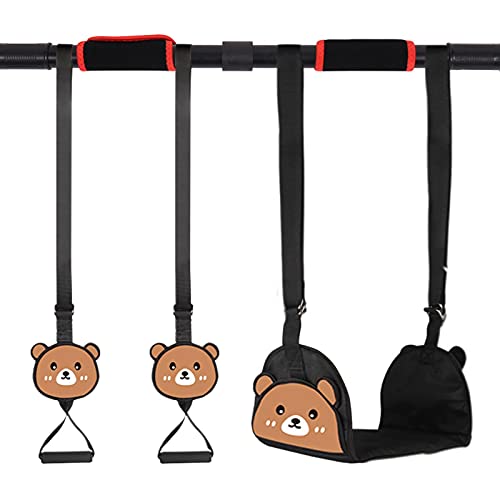 MISOYE Children Doorway Pull Up Bar/Upper Body Home Gym Equipment/with Automatic Locking, Adjustable Width, Non-Slip Exercise Rings, No Screw Chain-up Workout for Men Women Kids 110LBS upgrade