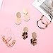 LANTAI 16 Pairs Trendy Statement Acrylic Rattan Earrings for Women-Fashion Summer Beach Vacation Boho Jewelry Set