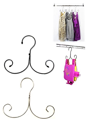 New! Life Jacket Hanger, Storage- Life Preserver, Life Vest Hanger & Storage, Life Jacket Dryer, Drying Rack, Drying Hangers (Set of 5 Hangers); Boating Hanger & Storage (Chrome (Set of 5)) - Thumbnail 2