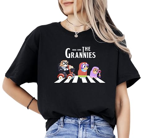 Here Come The Grannies Blue Shirt, Cartoon Character Shirt, Funny Grandma Shirt, Muffin Adults and Youth Shirt