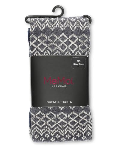 Image of MeMoi Horizontal Diamond Cotton Blend Sweater Tights