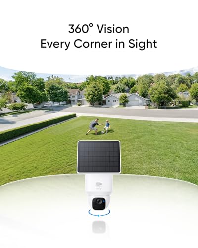 eufy Security Entry Sensor with SoloCam E30, Solar Powered, 360° Pan, AI Tracking, 2K Clarity, Security Cameras Wireless Outdoor, Camera, Outdoor Camera, HomeBase S380 Compatible, No Monthly Fee