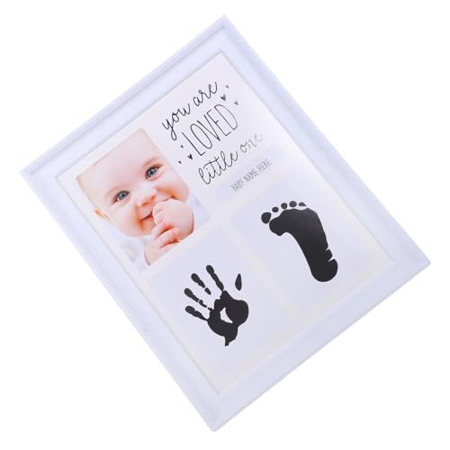 Cadre souvenir naissance blanc de haute qualité pour empreintes de bébé durables