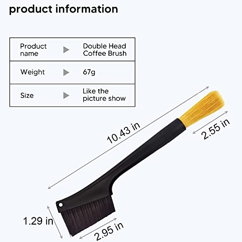 2 Pack Coffee Machine Cleaning Brush, Removable Dual Purpose Dusting Espresso Grinder Brush Accessories For Bean Grain Coffee Tool Barista #TOP2