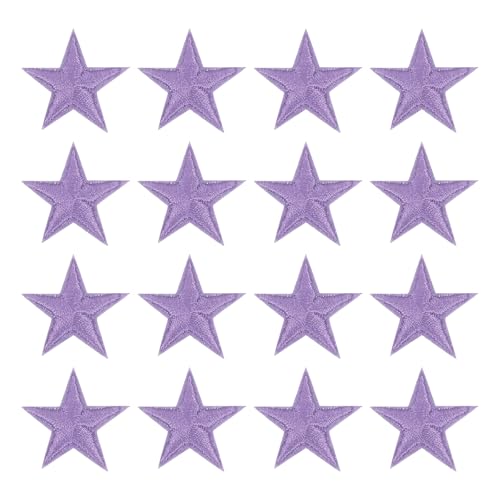 Écussons étoile thermocollants uxcell 16 pc, 29 mm, violet pâle