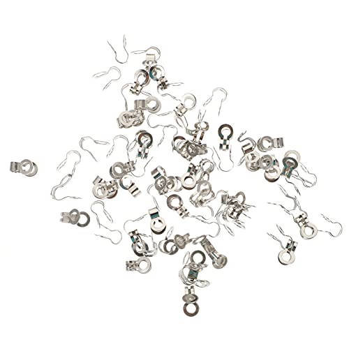 Image of EXCEART 125pcs Ball Chain Pull Connectors Ceiling Fan Lamp Pull Silver Stainless Steel Chain Connectors
