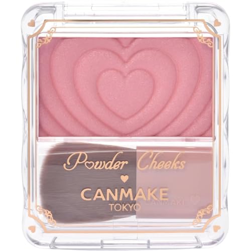Image of CANMAKE - Powder Cheeks - Fine Pearl Transparent Clear Powder w /Soft Brush - 0.06floz (1.8g) (P40thx Cutie Berry)