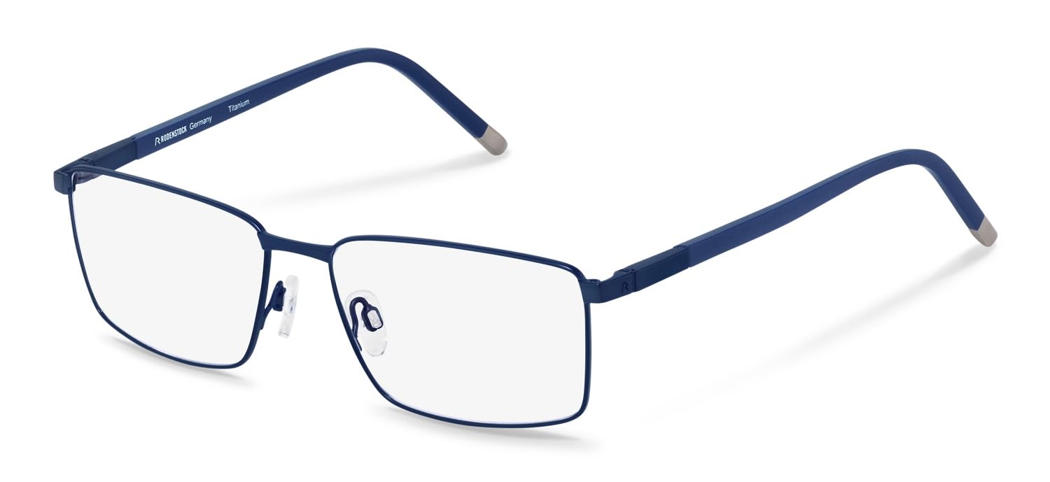 Rodenstock Brille mit Sehstärke für Herren optional mit Sonnenbrillentönung oder Blaulichtfilter, Quadratisch, gefertigt aus Metall & Kunststoff (inklusive Brillenetui)