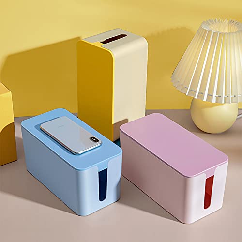 Caja organizadora multifuncional para manejo de cables Liudan, organizer de plástico para escritorio, almacenamiento y soporte para cables y alargadores miniatura 7