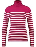 Pullover 1/1 Arm Taifun Damen 272011-15305 Pullover, Cranberry/Champagne Ringel, 44 EU