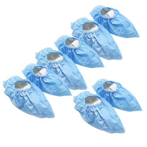 HOMOCONO 4 Pairs Anti-static Cover for Rain Waterproof Boot Work Boot Hospital Dustproof Foot Cover Sky-blue