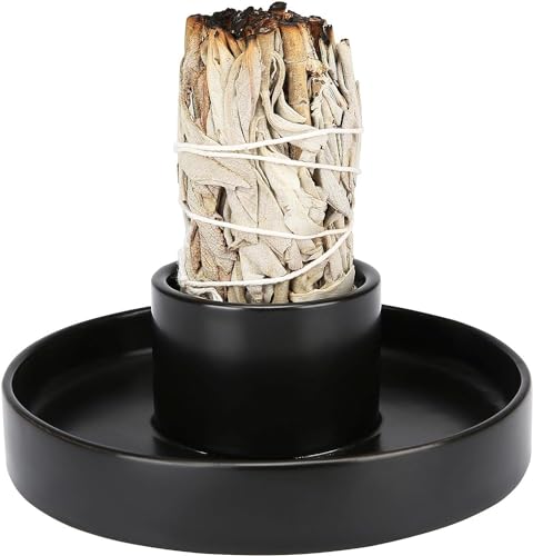 Sage Holder - Ceramic Sage Burner -Smudge Bowl, Palo Santo Holder, and White Sage Burner -Incense Holder Bundle - Spiritual Cleansing Kit(Sage Not Included)