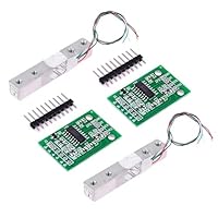 2 Stück 1kg Wägezelle Gewichtssensoren Digitaler Waage Wägezelle + 2 Stück HX711 Wägezelle Gewicht Sensor Modul für Arduino Mikrocontroller DIY