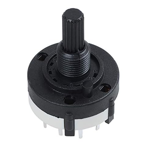 Vycowb 3P4T 3 Pole 4 Position Single Wafer Band Selector Rotary Switch w Knob Cover