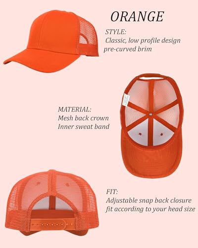 Image of Gelante Mesh Trucker Baseball Cap Snapback Hat Structured Front Panel