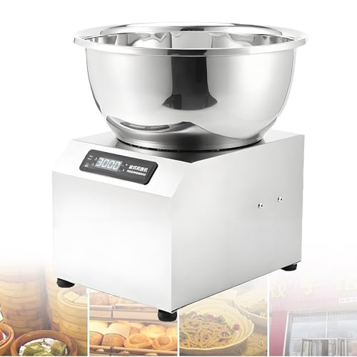 ASerZenith Amasadora Eléctrica para Pan Y Repostería, Amasadora En Espiral con Recipiente Extraíble De Acero Inoxidable, Doble Rotación Y Función De Temporización, Capacidad De 8 Kg(5 Kilos)