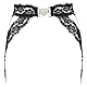 Cottelli Lingerie Strapsgürtel, Schwarz, L/XL