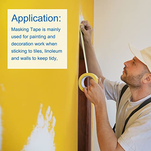 Image of DMiotech 7Pcs 0.2 inch x 21 Yards Masking Tape Painters Tape Rolls for Crafts, Labeling, DIY Decorative 7 Colors