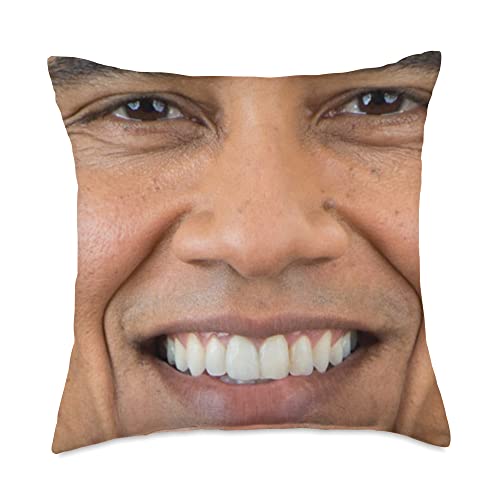 President Barack Obama face Throw Pillow